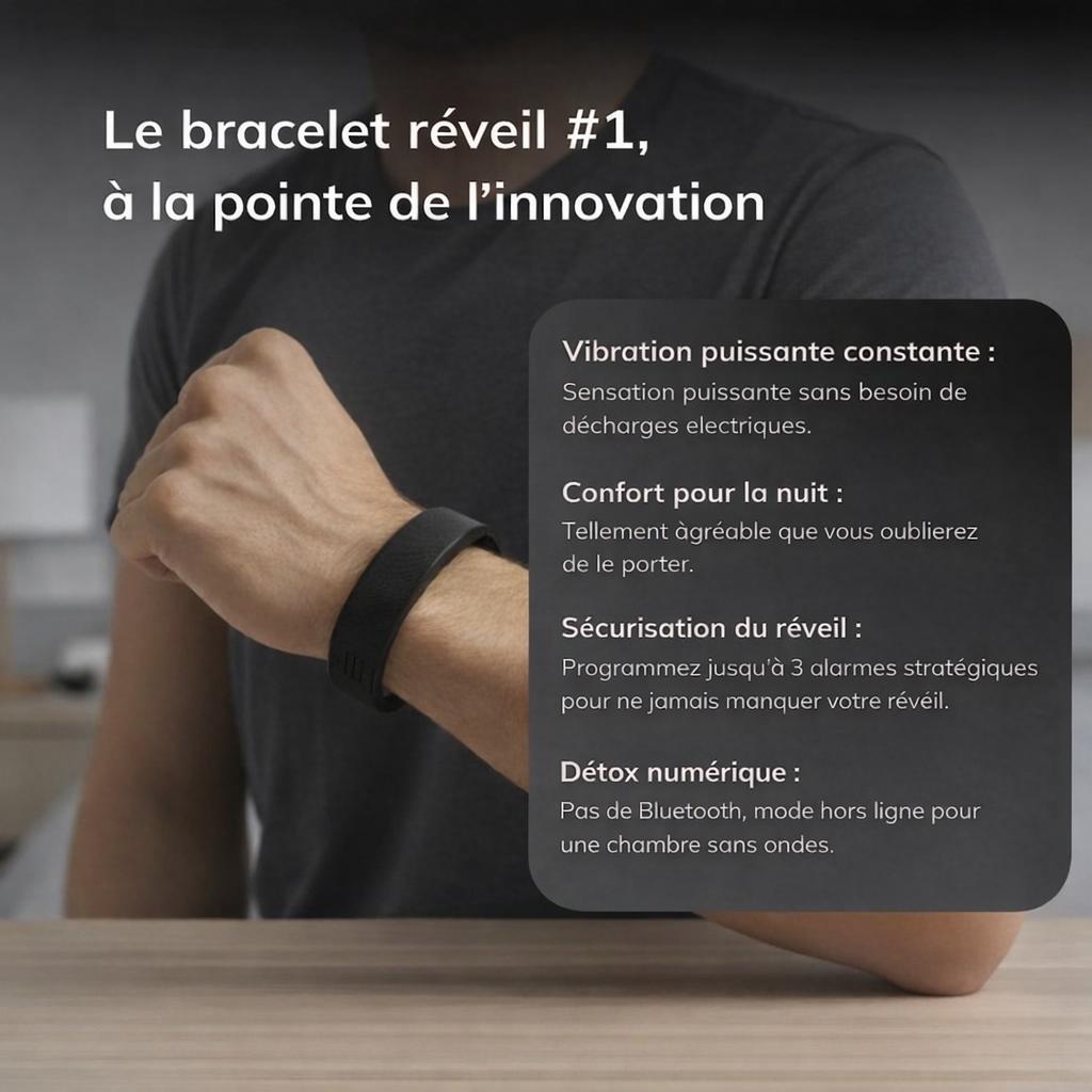 WeSleeps® Bracelet Réveil Vibrant